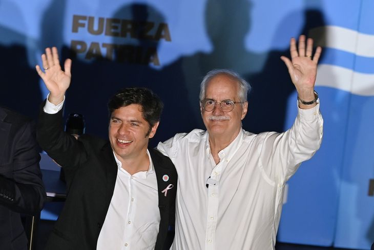 Axel Kicillof y Jorge Taiana, en campaña.