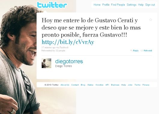 Diego Torres también dijo presente en la red social