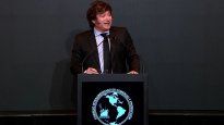 Javier milei ante empresarios en el CICyP.&nbsp;