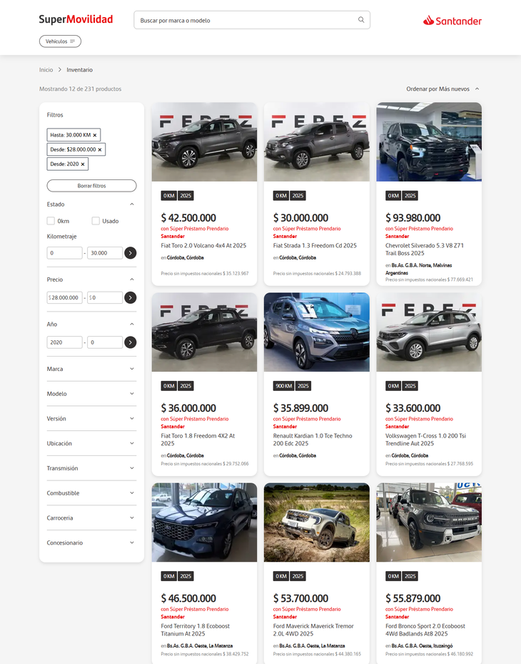 La plataforma SuperMovilidad está diseñada para ofrecer propuestas de financiamiento personalizadas, según el perfil y las necesidades de cada cliente. La plataforma SuperMovilidad está diseñada para ofrecer propuestas de financiamiento personalizadas, según el perfil y las necesidades de cada cliente.