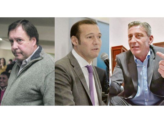 Alberto Weretilneck, Omar Gutiérrez y Mariano Arcioni.