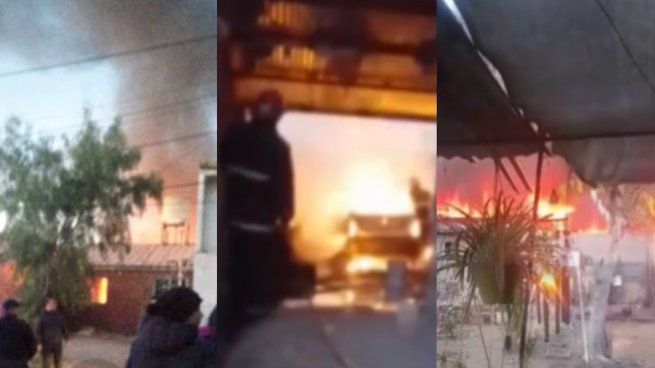 Un voraz incendio provocó destrozos en un taller mecánico de Santiago del Estero