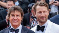 Tom Cruise y Glen Powell en el estreno de Top Gun: Maverick.