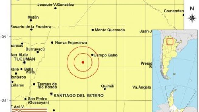 El INPRES detectó un sismo de 6,5 grados en Santiago del Estero.&nbsp;
