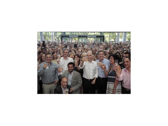 Larreta brindó con empleados del gobierno porteño