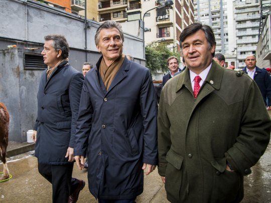 Etchevehere, Macri y Pellegrina.