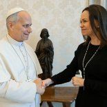 María Corina Machado fue recibida por el papa León XIV durante la agenda de audiencias de este lunes en el Vaticano. María Corina Machado fue recibida por el papa León XIV durante la agenda de audiencias de este lunes en el Vaticano.