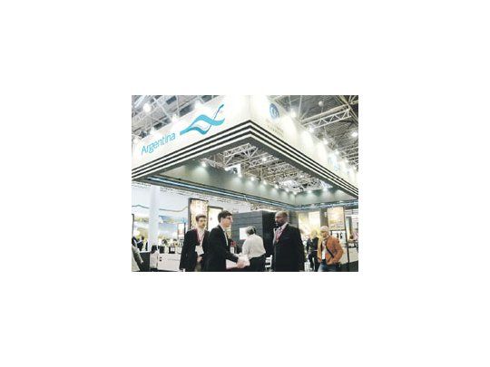 El stand del Consejo Federal de Inversiones en ProWein 2013.