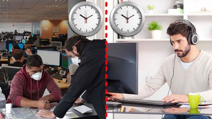 Oficina presencial y homeoffice.