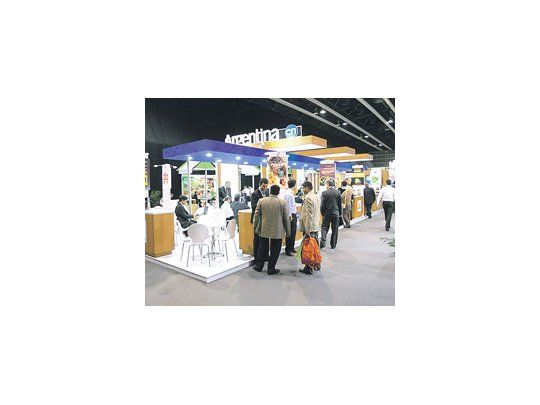 El sector del CFI, ubicado en el stand oficial de la Argentina en la Asia Fruit Logistic.