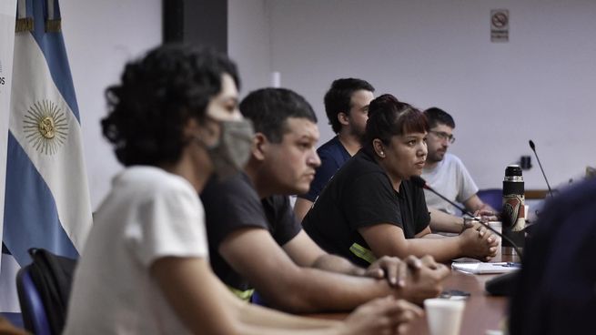 Natalia Zaracho junto a las orhganizaciones sociales en el Congreso de la Nación. 