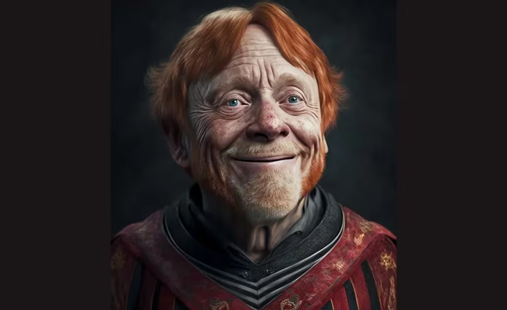 Durante la saga, el personaje fue interpretado por Rupert Grint. Durante la saga, el personaje fue interpretado por Rupert Grint.