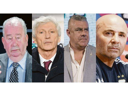 Julio Grondona, José Pekerman, Claudio Tapia y Jorge Sampaoli.