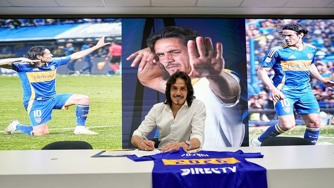 Cavani renovó con Boca hasta 2026, aunque tiene la opción de finalizar el vínculo a finales de 2025.