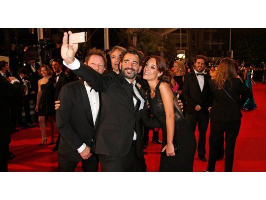 Pablo Trapero y Martina Gusmán durante el festival de Cannes en 2014 (Foto gentileza El País)