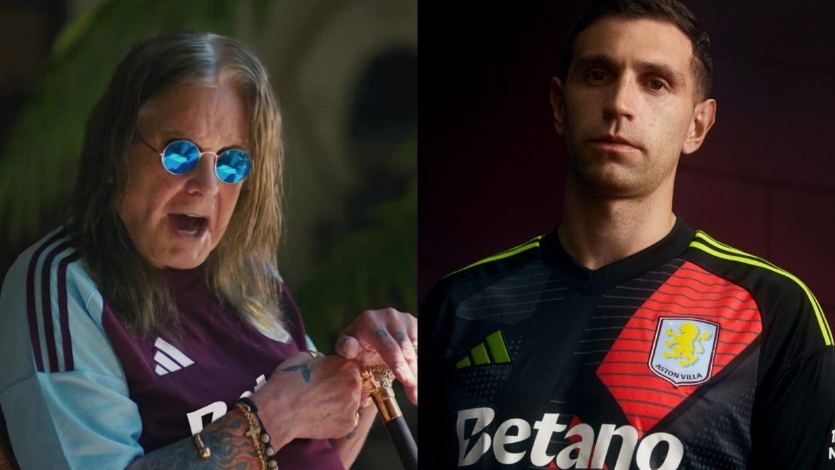 Ozzy Osbourne and Dibu Martínez presented the new Aston Villa shirt