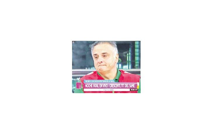 El titular del  SAME, Alberto Crescenti, se quebró durante una entrevista televisiva al hablar de la tragedia de Time Warp.