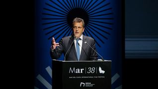 El ministro de Economía y candidato presidencial de Unión por la Patria, Sergio Massa﻿.