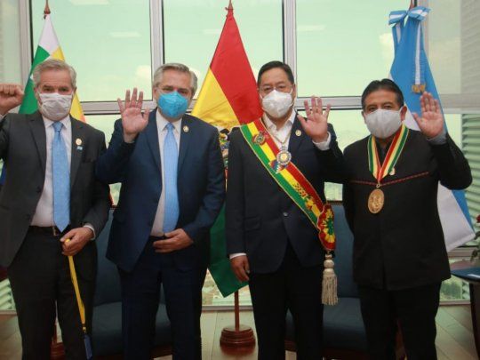 Felipe Solá fue parte de la delegación argentina que viajó a Bolivia para la asunción de Luis Arce.