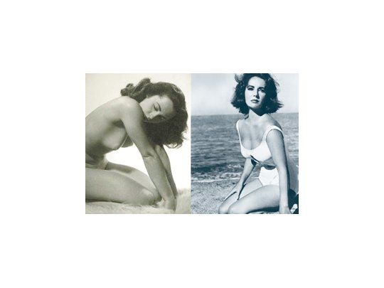 La foto que publicó un periódico británico asegurando que era Liz Taylor desnuda a los 24 años, y dio la vuelta al mundo, resultó ser de una bailarina llamada Lee Evans.