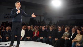 Macri habló desde un escenario 360° en Mar del Plata.