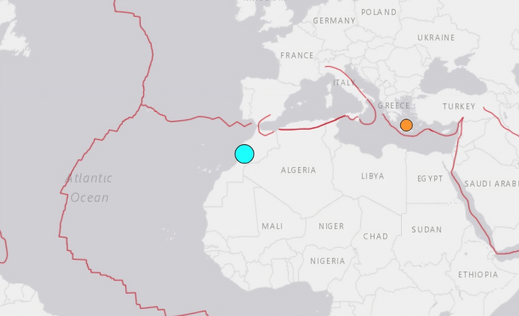 El sismo en Marruecos se produjo a una profundidad de 10 kilómetros. 