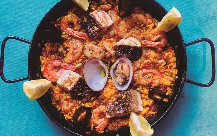 Cómo hacer paella de pescados y mariscos