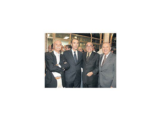 Tres socios fundadores de Ambito Financierojunto a Claudio Ramos: Juan Carlos Voievdka,Osvaldo Granados y Rodolfo Arias.