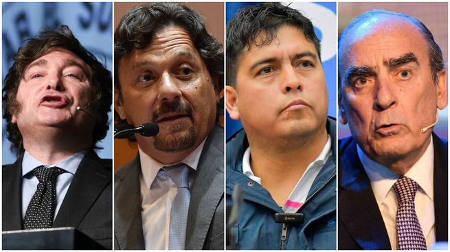 Javier Milei, Gustavo Sáenz, Claudio Vidal y Guillermo Francos.&nbsp;