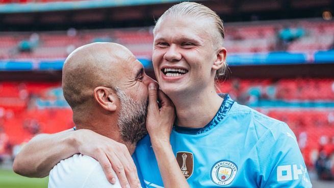 Todos contentos en Manchester City. Haaland renovó hasta 2034.