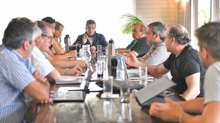 Sergio Massa se reunió este lunes con su equipo económico en San Fernando.&nbsp;