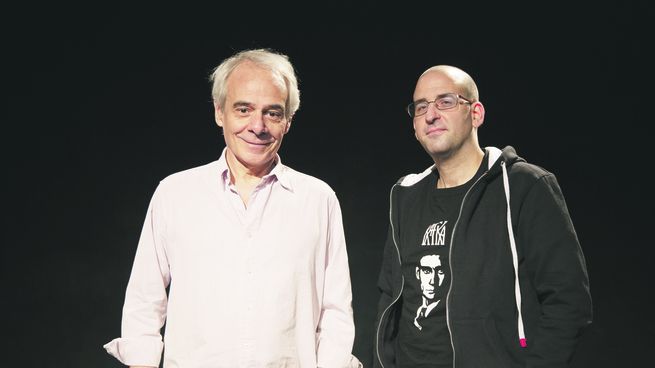 Tibio. Horacio Roca (izq.) y Mariano Saba, autor y director de la obra.