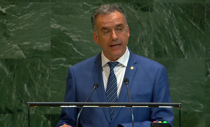 El presidente Yamandú Orsi durante su primer discurso en la Asamblea de la ONU. El presidente Yamandú Orsi durante su primer discurso en la Asamblea de la ONU.