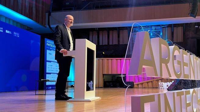 El ministro de Desregulación y Transformación del Estado, Federico Sturzenegger, durante su disertación en el Argentina Fintech Forum.&nbsp;