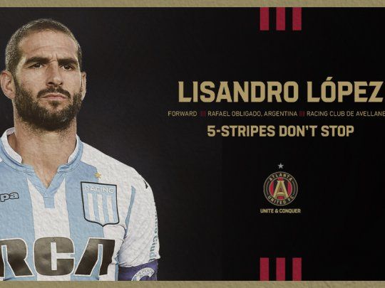 Lisandro López jugará en la MLS. Será dirigido por Gabriel Heinze en Atlanta United.
