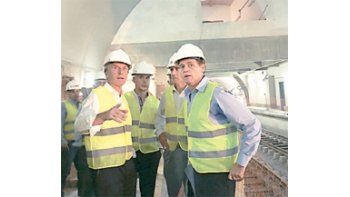 Mauricio Macri recorrió ayer, junto a Horacio Rodríguez Larreta, las obras de extensión de la línea H del subterráneo porteño que llegará hasta el barrio de Recoleta.