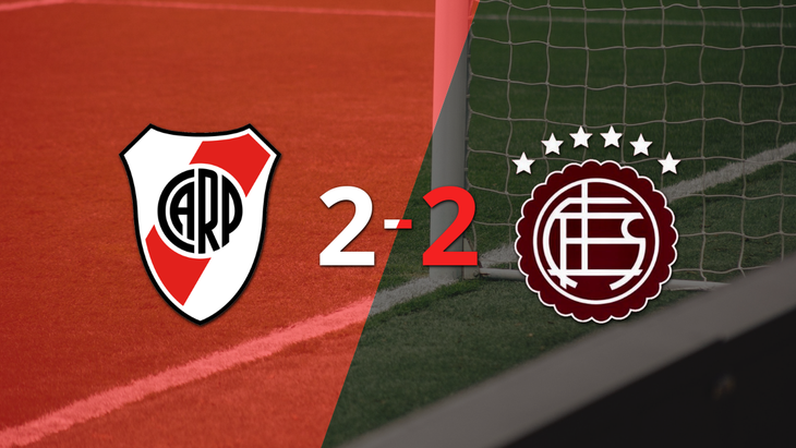 Con doblete de Miguel Ángel Borja, River Plate sacó el empate ante Lanús