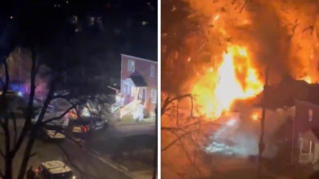 Tremendo incendio seguido de explosión en una casa de Virginia, Estados Unidos