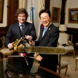 El presidente Javier Milei recibió en Casa Rosada a su par de la República de Corea, Lee Jae-myung.