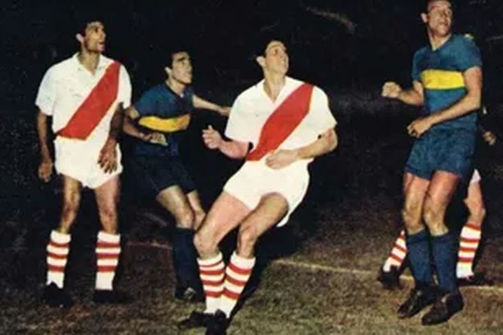 Foto del River-Boca de 1966, por Copa Libertadores.