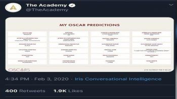 Tweet de la Academia en el que se habrían filtrado sus resultados.