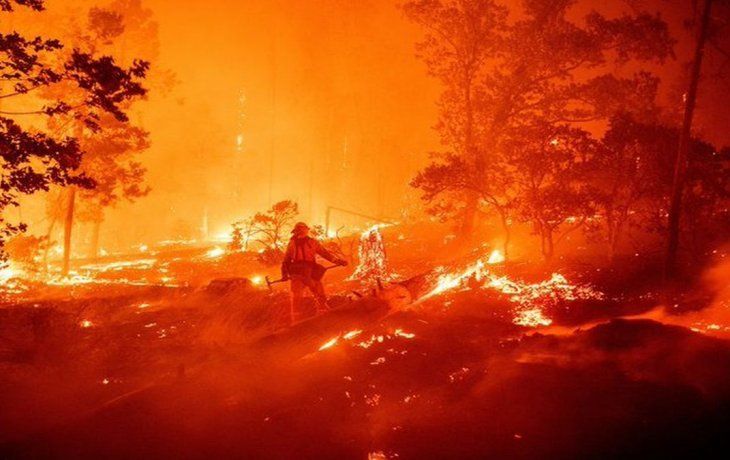 Para el viernes pasado, en el norte de California, el fuego ha calcinado casi 55.000 hectáreas y ya ha destruido 65 inmuebles.