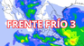 Frente Frío número 3 se aprixima a México por el norte.
