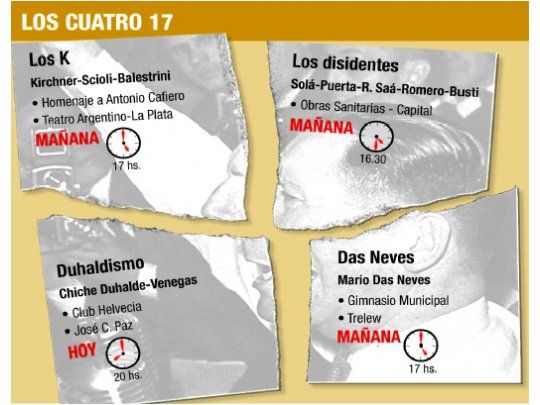 Fragmentado, el PJ visita su 17 con “interna abierta” callejera