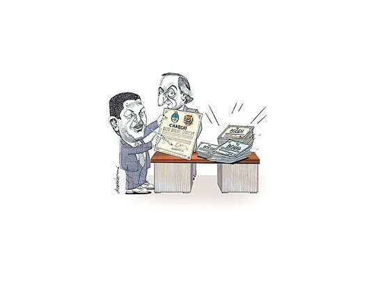 Hugo Chávez y Néstor Kirchner