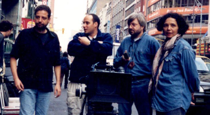 On the left, Fabián Bielinsky in the filming of On the left, Fabián Bielinsky in the filming of