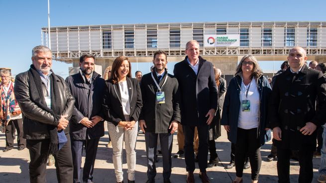 Matías Tombolini durante el anuncio de inversión en Bariloche.