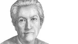 La poeta chilena Gabriela Mistral recibe el premio Nobel de Literatura en 1945.