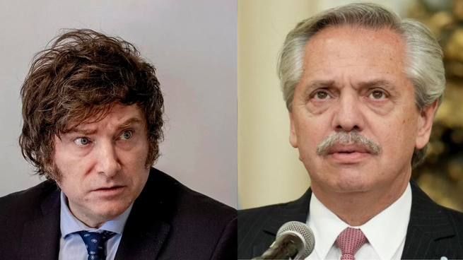 Javier Milei amenazó con llevar a la Justicia a Alberto Fernández.