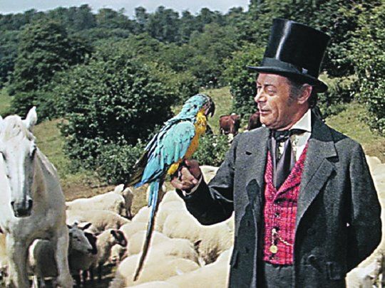 Dolittle. Rex Harrison en el papel del doctor que tenía la habilidad de conversar con los animales.